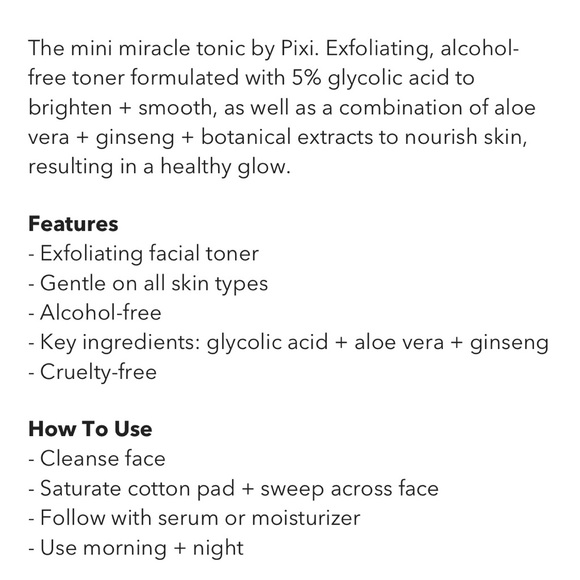 2 for $15 -Mix & Match-✨BNWT✨ Pixi Mini Glow Tonic - Picture 2 of 3